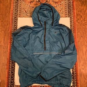 Nike Running Windbreaker- blue&black- size Large